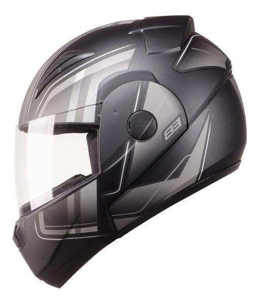 Imagem de Capacete Articulado Moto Ebf E8 Drift Prata Fosco