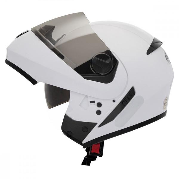 Imagem de Capacete Articulado Moto Peels Urban U-rb2 Classic Branco Brilhante Robocop