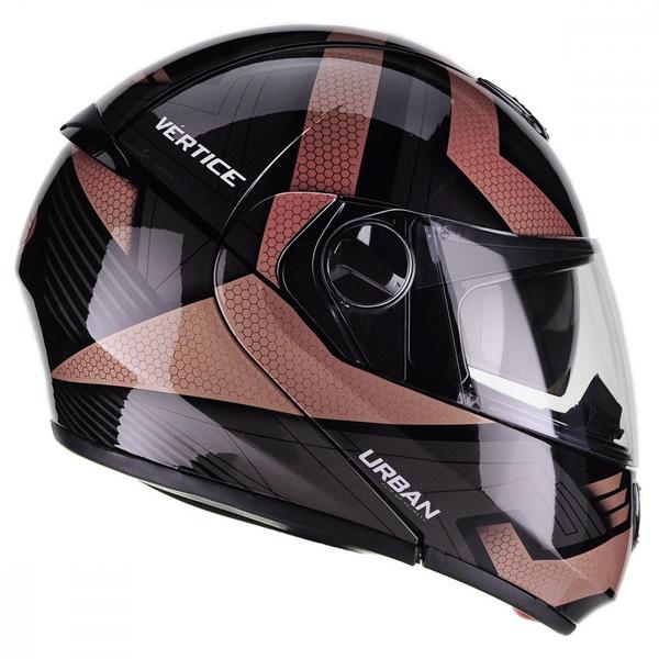 Imagem de Capacete Articulado Moto Peels Urban U-rb2 Vértice Cobre Brilhante Robocop