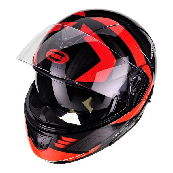 Imagem de Capacete Articulado Moto Peels Urban U-rb2 Vértice Vermelho Brilhante Robocop