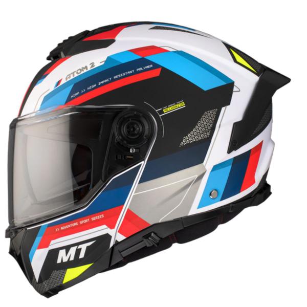 Imagem de Capacete Articulado MT Atom 2 SV Bast A0 Pearl Branco Brilho