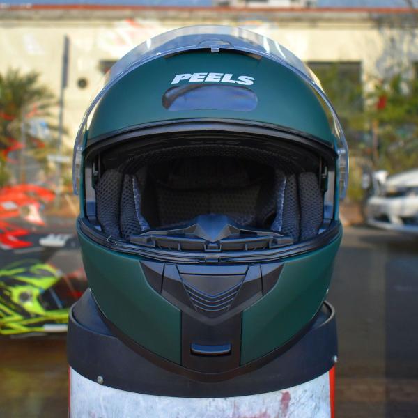 Imagem de Capacete Articulado Robocop Peels Tr1 Nkd Verde Escamoteavel