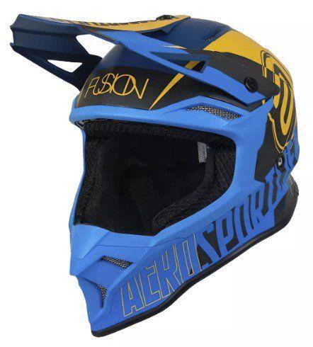 Imagem de Capacete Asw Fusion 2.0 Blade Trilha Motocross Azul