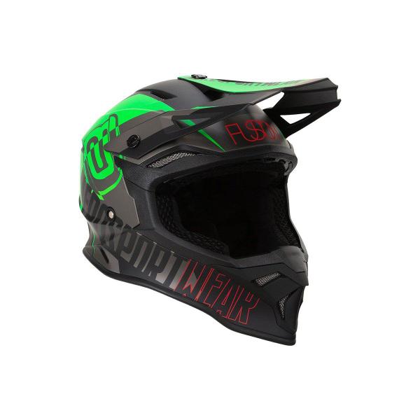 Imagem de Capacete ASW Fusion 2.0 Dash Chumbo/Verde/Preto