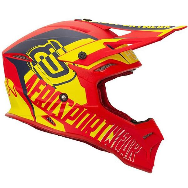 Imagem de Capacete ASW Fusion 2.0 Dash Vermelho/Amarelo