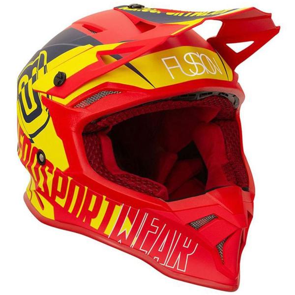 Imagem de Capacete ASW Fusion 2.0 Dash Vermelho/Amarelo