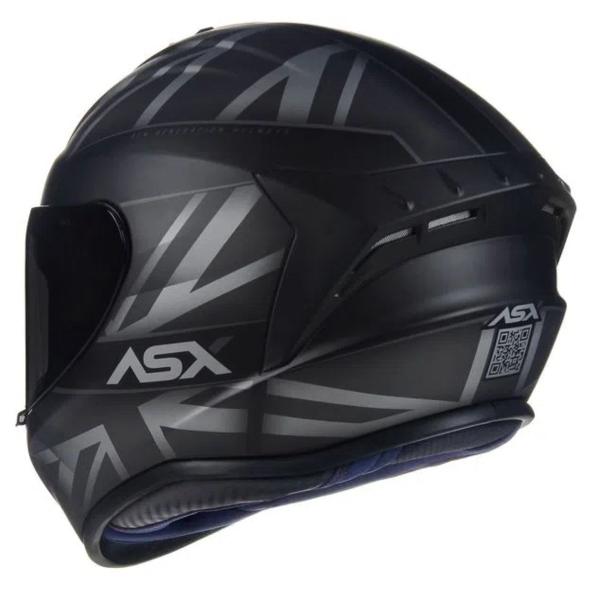 Imagem de Capacete ASX/ Axxis Draken UK Fosco Preto e Cinza