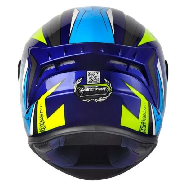 Imagem de Capacete ASX/ Axxis Draken Vector Brilho Azul/Amarelo/Cinza