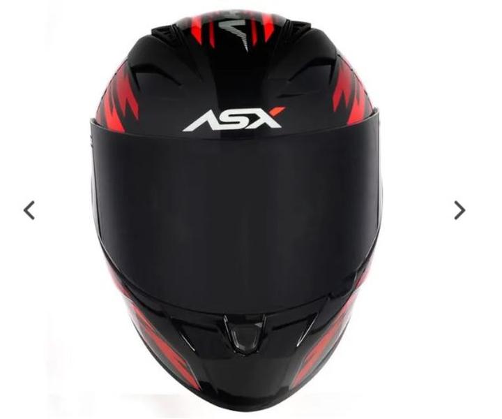 Imagem de capacete asx city arrow gloss black red white