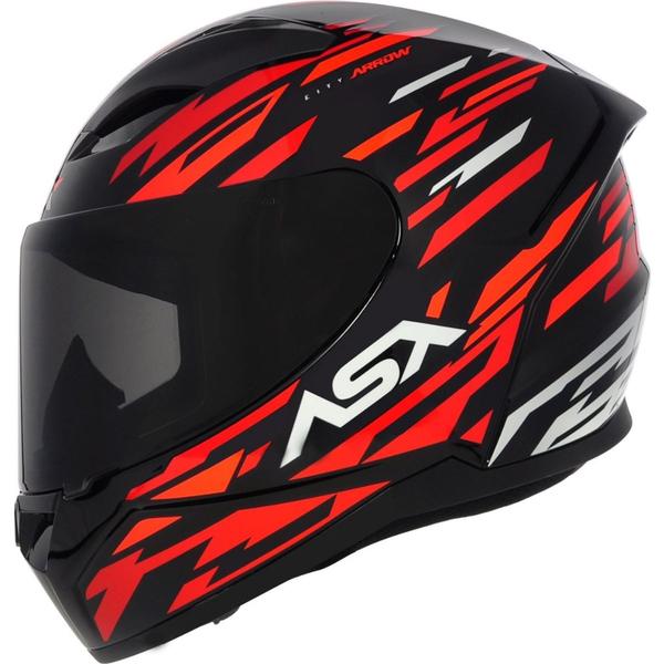 Imagem de Capacete ASX City - Arrow Preto brilhante/Vermelho/Branco