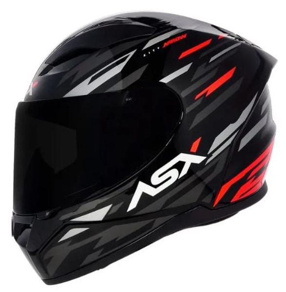 Imagem de Capacete ASX City Arrow Preto/Grafite/Vermelho