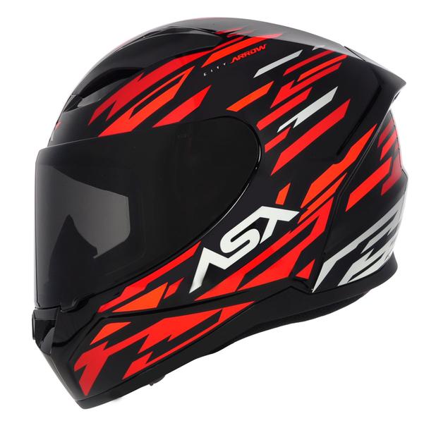 Imagem de Capacete ASX City Arrow Preto Vermelho e Branco