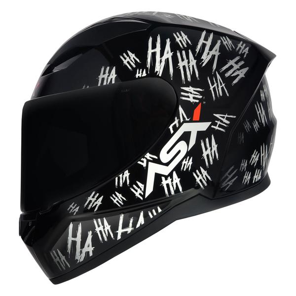 Imagem de Capacete ASX City Fun Preto e Branco Mais Viseira Camaleão