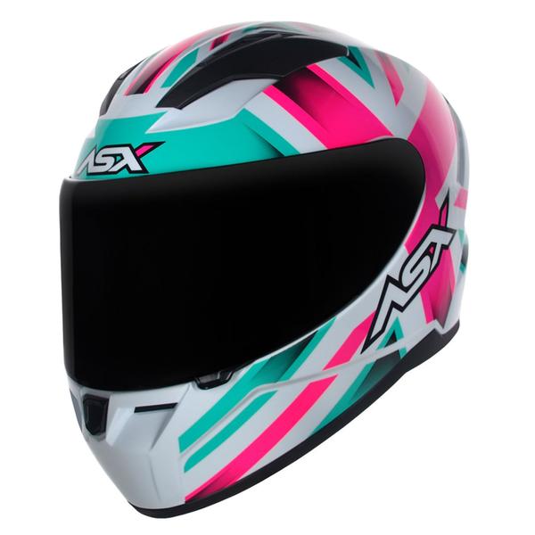 Imagem de Capacete ASX City - Kingdom Branco brilhante/Rosa/Tiffany