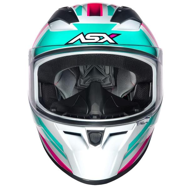 Imagem de Capacete ASX City Kingdom Branco Rosa Tiffany