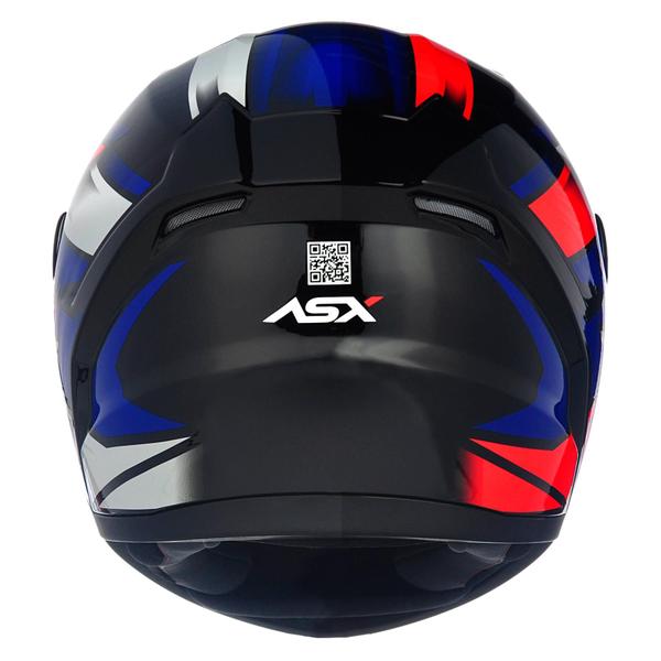 Imagem de Capacete asx city start brilho preto/vermelho/azul masc. fem..