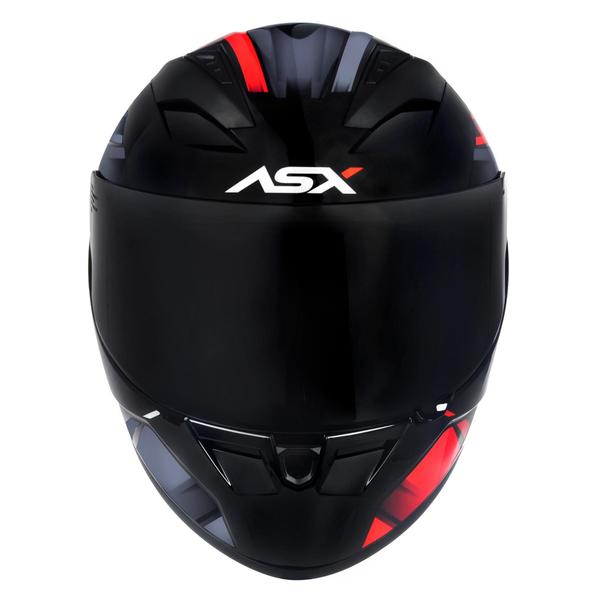 Imagem de Capacete asx city start brilho preto/vermelho/cinza masculino feminino