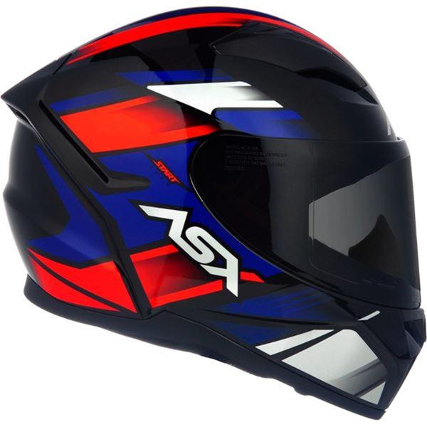 Imagem de Capacete ASX City - Start Preto brilhante/Vermelho/Azul