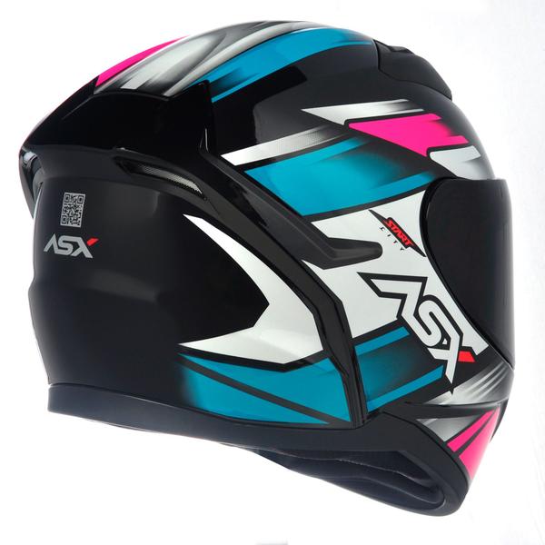 Imagem de Capacete ASX City Start Preto E Rosa