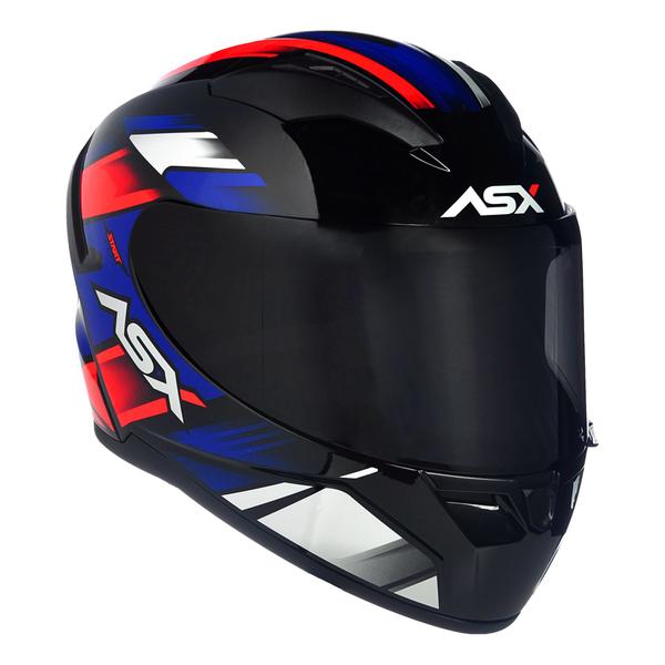 Imagem de Capacete ASX City Start Preto Vermelho e Azul