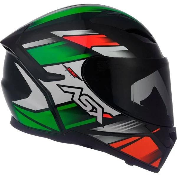 Imagem de Capacete Asx City Start Preto / Vermelho / Verde