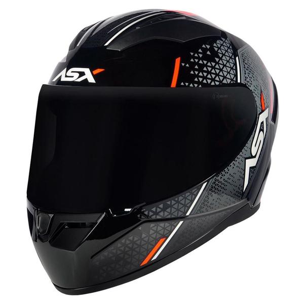 Imagem de Capacete ASX City Storm Preto Cinza Vermelho