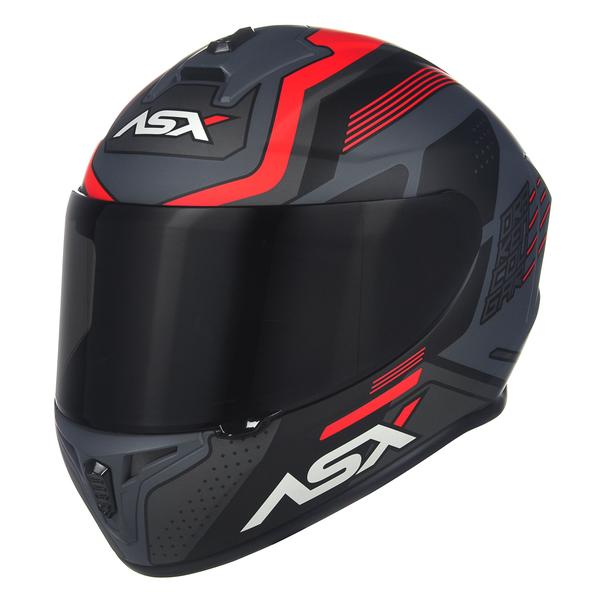 Imagem de Capacete ASX Draken Cougar Vermelho Fosco Masculino e Feminino Esportivo Moto