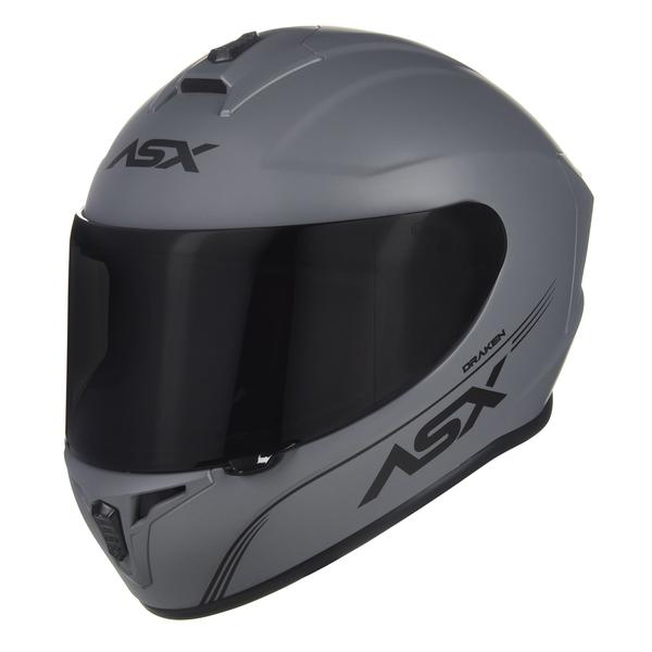 Imagem de Capacete Asx Draken Solid Monocolor Fosco Cinza 58/M