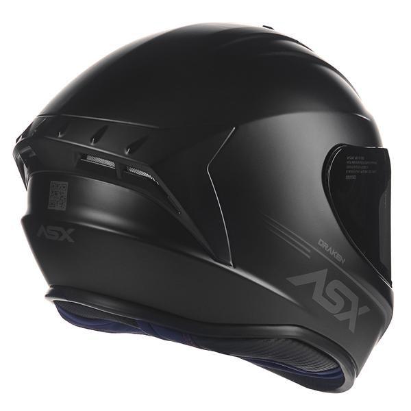 Imagem de Capacete Asx Draken Solid Preto Fosco