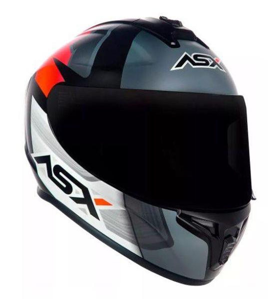 Imagem de Capacete asx draken striker fosco preto grafite vermelho