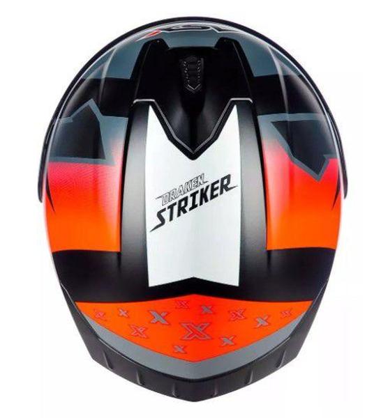 Imagem de Capacete asx draken striker fosco preto grafite vermelho