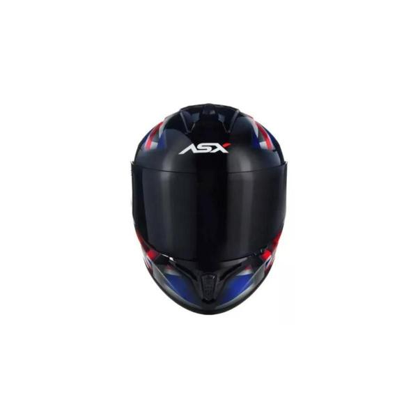 Imagem de Capacete Asx Draken Uk Brilho Preto Vermelho ul Reino Unid