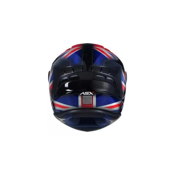 Imagem de Capacete Asx Draken Uk Brilho Preto Vermelho ul Reino Unid