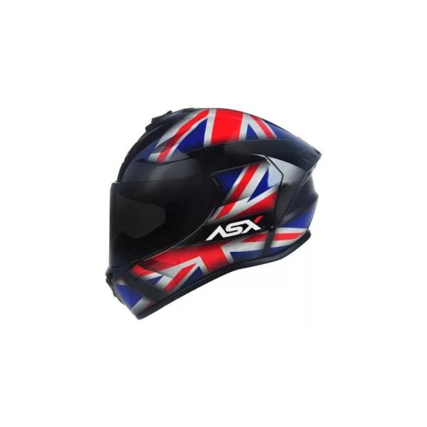 Capacete Asx Draken Uk Brilho Preto Vermelho ul Reino Unid Imagem de Capacete Asx Draken Uk Brilho Preto Vermelho ul Reino Unid
