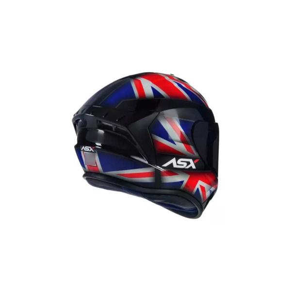 Capacete Asx Draken Uk Brilho Preto Vermelho ul Reino Unid Imagem de Capacete Asx Draken Uk Brilho Preto Vermelho ul Reino Unid