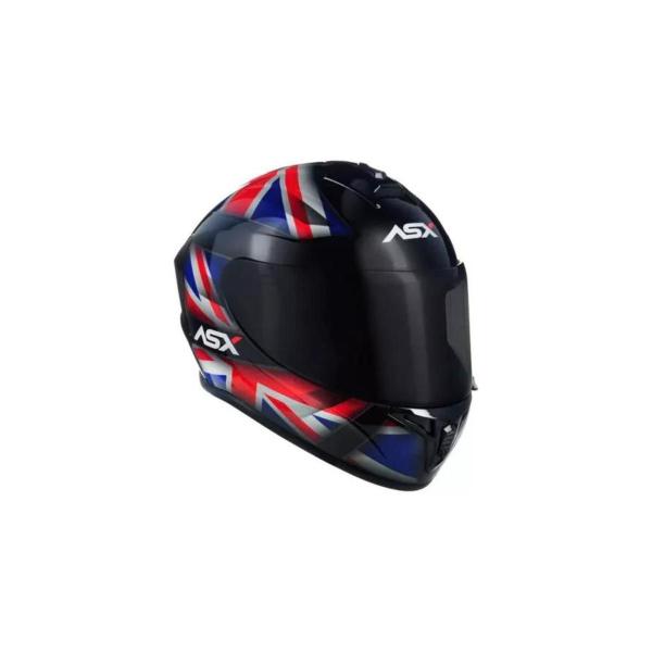 Capacete Asx Draken Uk Brilho Preto Vermelho ul Reino Unid Imagem de Capacete Asx Draken Uk Brilho Preto Vermelho ul Reino Unid