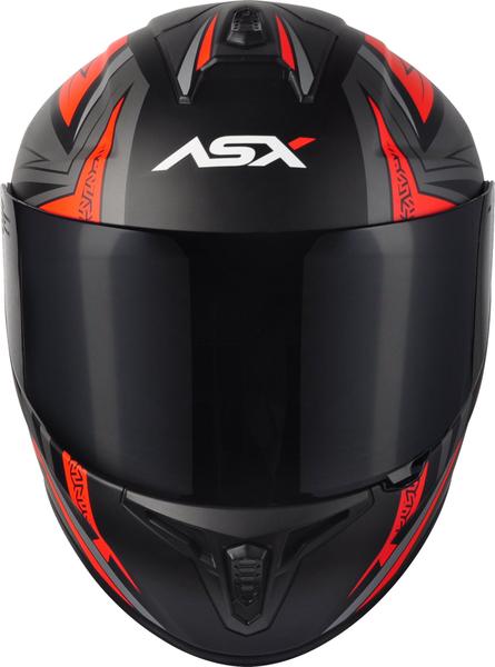 Imagem de Capacete ASX Draken Vector Preto e Vermelho Fosco Esportivo Masculino e Feminino