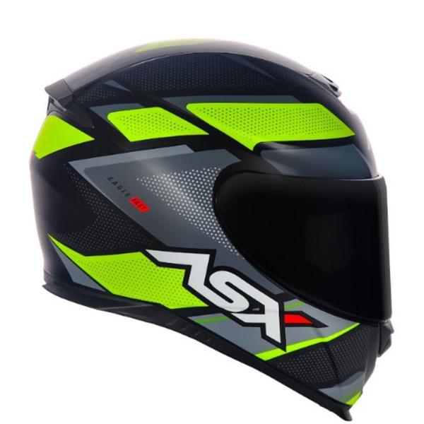 Imagem de Capacete asx eagle fast amarelo preto cinza masculino feminino