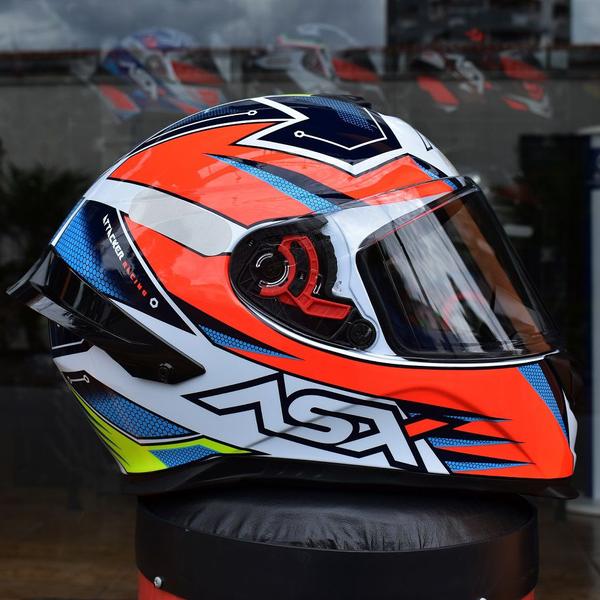 Imagem de Capacete Asx Eagle Racing Spoiler Esportivo Attacker Azul