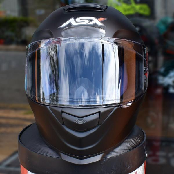 Imagem de Capacete Asx Eagle Racing Spoiler Esportivo Preto Fosco Moto