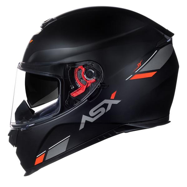 Capacete Asx Eagle Solid Óculos Interno Preto Fosco Masculino / feminino