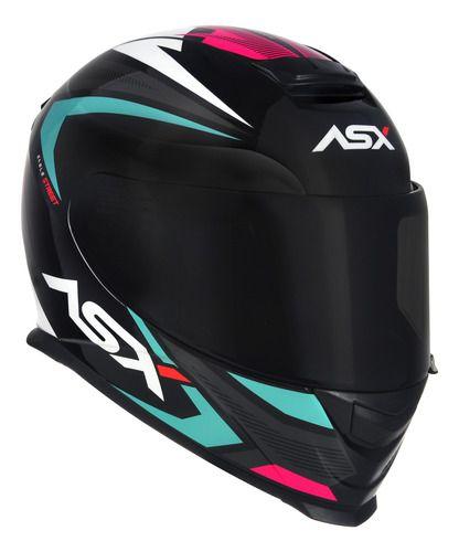 Imagem de Capacete ASX Eagle Street Brilho Feminino +  Narigueira