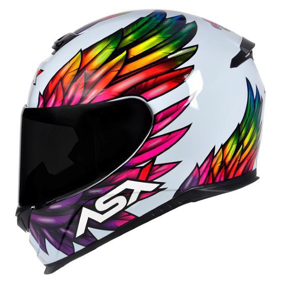 Imagem de Capacete Asx Eagle Vibes Brilho Branco / Color