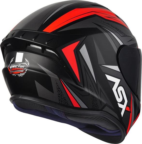 Imagem de Capacete Asx Moto Vector Vermelho Masculino Esportivo