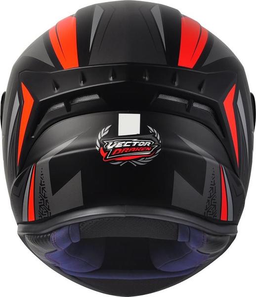 Imagem de Capacete Asx Moto Vector Vermelho Masculino + Viseira Fumê