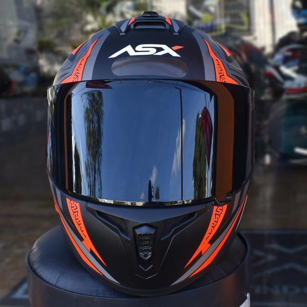 Imagem de Capacete Asx Moto Vector Vermelho Masculino + Viseira Fumê