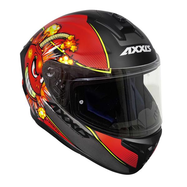 Imagem de Capacete Axxis Draken Bomb Matt Preto Vermelho