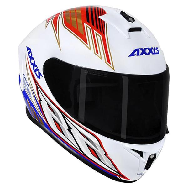 Imagem de Capacete Axxis Draken Racer Gloss Branco/Vermelho - 58 (M)