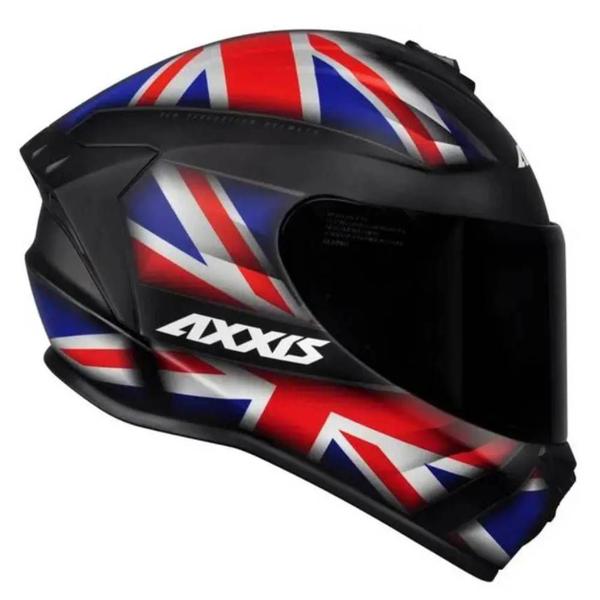 Imagem de Capacete Axxis Draken Uk Matt Black Red Blue