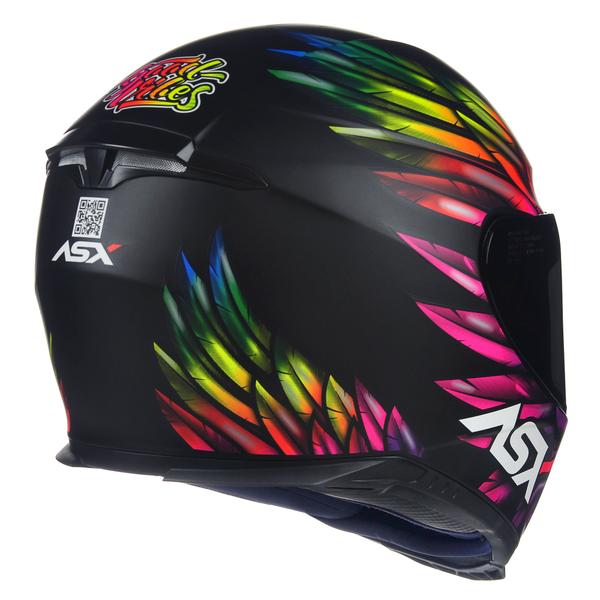 Imagem de Capacete Axxis Eagle ASX Vibes Preto Fosco Mais Viseira Fumê